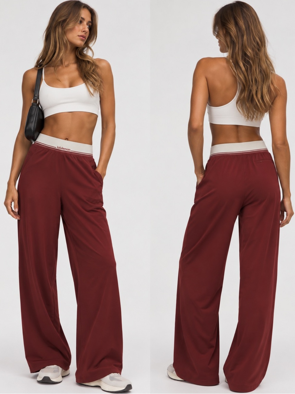 The Lululemon Swift High-Rise Wide-Leg Pant Logo Boxer Brief Waistband Rockwood